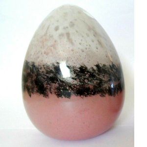 Debi Lilly Multi Swirl Glass LED Light Up Egg 5.5"